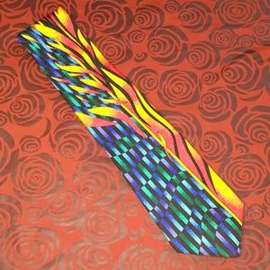 Gently Used Rush Limbaugh No Boundaries Collection Flame/Checkerboard Tie